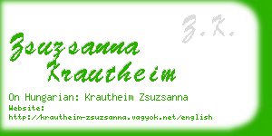 zsuzsanna krautheim business card